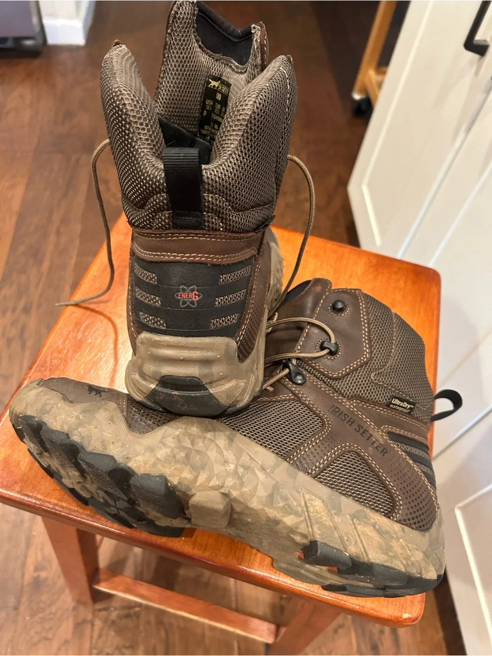 Men's Brown Tactical Hiking Boots - Durable Outdoor Work Shoe